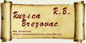 Ružica Brezovac vizit kartica